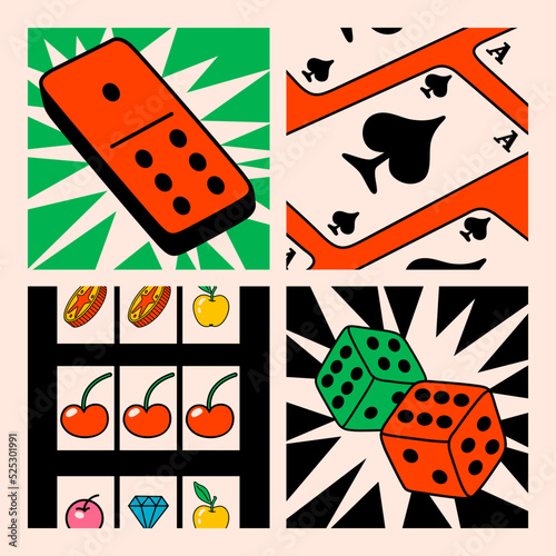 Cartoon vector Comic characters. Crazy cartoons Abstract vector collection in trendy retro comic style