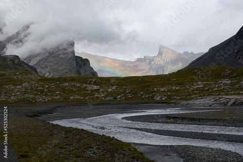 rainbow on Gemmi Pass in Valais