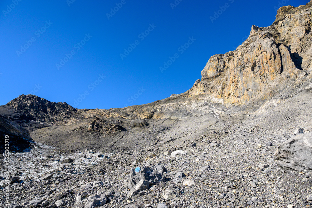 remains of Tälligletscher near Kandersteg in summer 2022 remains of Tälligletscher near Kandersteg in summer 2022