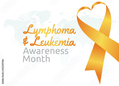 vector graphic of lymphoma and leukemia awareness month good for lymphoma and leukemia awareness month celebration. flat design. flyer design.flat illustration.