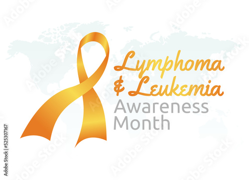 vector graphic of lymphoma and leukemia awareness month good for lymphoma and leukemia awareness month celebration. flat design. flyer design.flat illustration.
