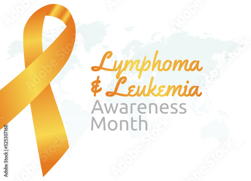 vector graphic of lymphoma and leukemia awareness month good for lymphoma and leukemia awareness month celebration. flat design. flyer design.flat illustration.