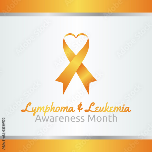 vector graphic of lymphoma and leukemia awareness month good for lymphoma and leukemia awareness month celebration. flat design. flyer design.flat illustration.