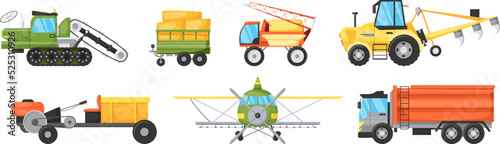 Rural industrial transport for plants growing and harvesting set