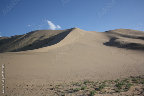 Sand dunes in the vast Gobi Desert, Mongolia. 