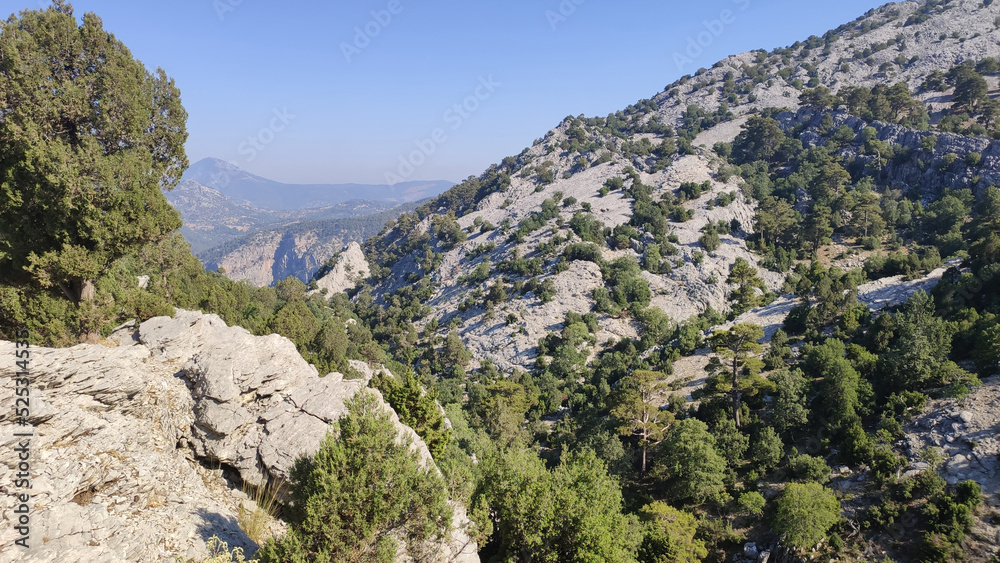 Mountain landscape from above. Nice light photo.