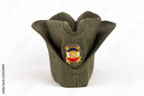 Military cap. Yugoslavian army side cap from the time of communism and world war era photo