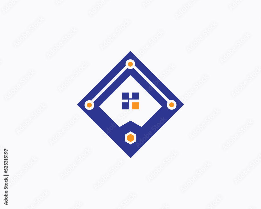 Modern House Logo mark for Realestate Property and construction business Modern House Logo mark for Realestate Property and construction business