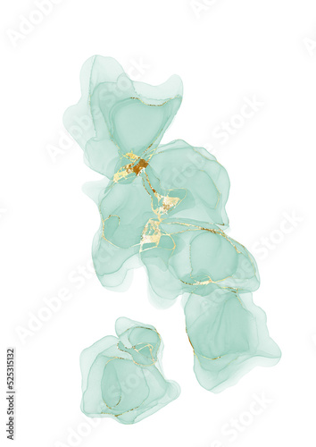 green watercolor alcohol ink stain