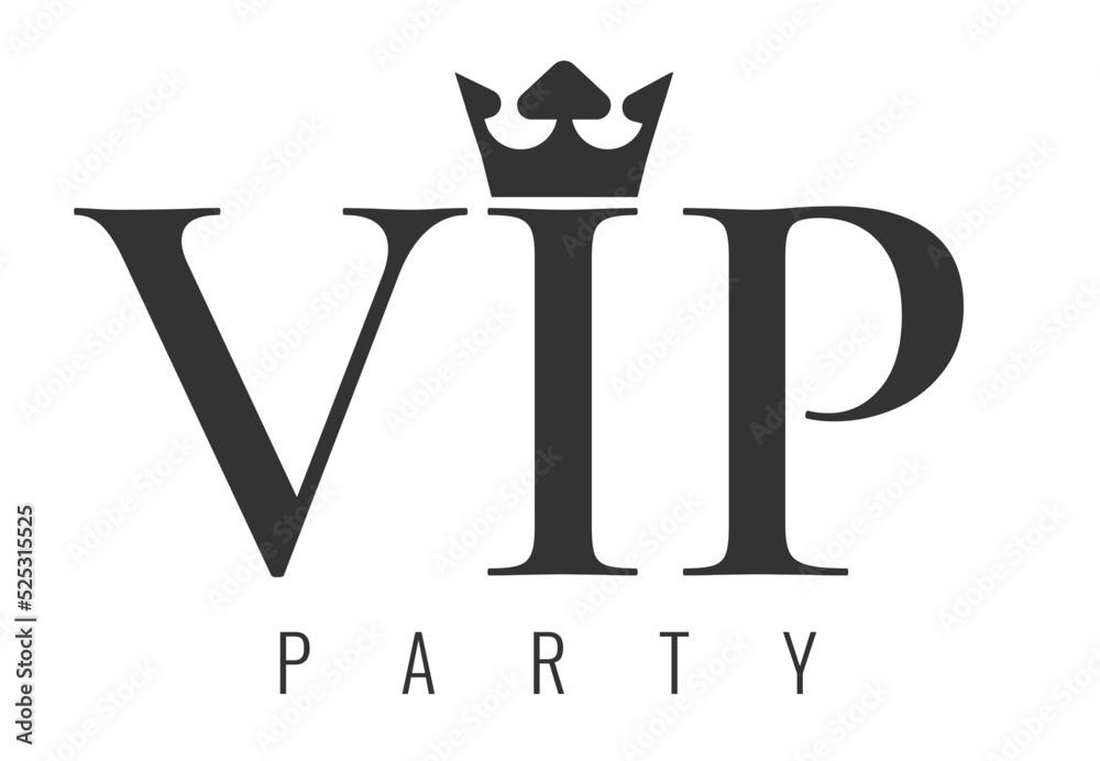 badge for VIP club members with crown. Vip label, badge or tag. Vector banner. Vector illustration badge for VIP club members with crown. Vip label, badge or tag. Vector banner. Vector illustration