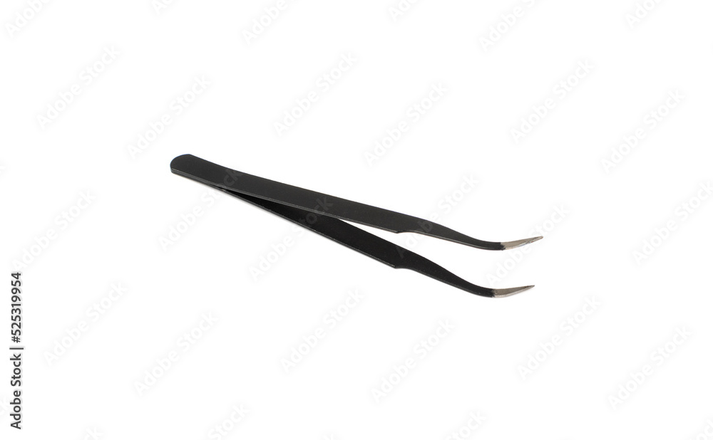 Black Tweezers Isolated Black Tweezers Isolated