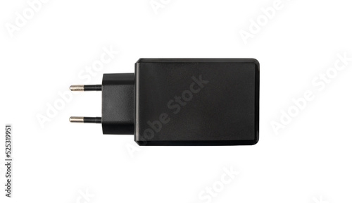 Usb Charger Plug, Black Europlug Type C Isolated