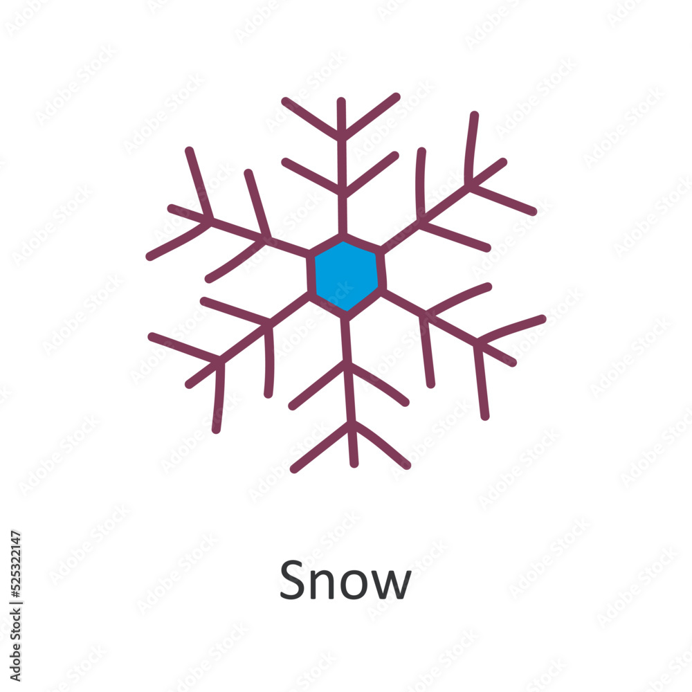 Snow vector Filled Outline Icon Design illustration. Nature Symbol on White background EPS 10 File Snow vector Filled Outline Icon Design illustration. Nature Symbol on White background EPS 10 File