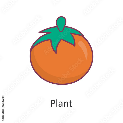 Plant vector Filled Outline Icon Design illustration. Nature Symbol on White background EPS 10 File