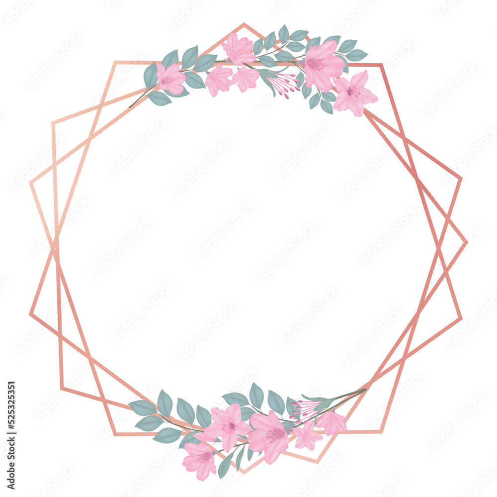Pink flowers watercolor azalea illustration. Pink flowers watercolor azalea illustration.