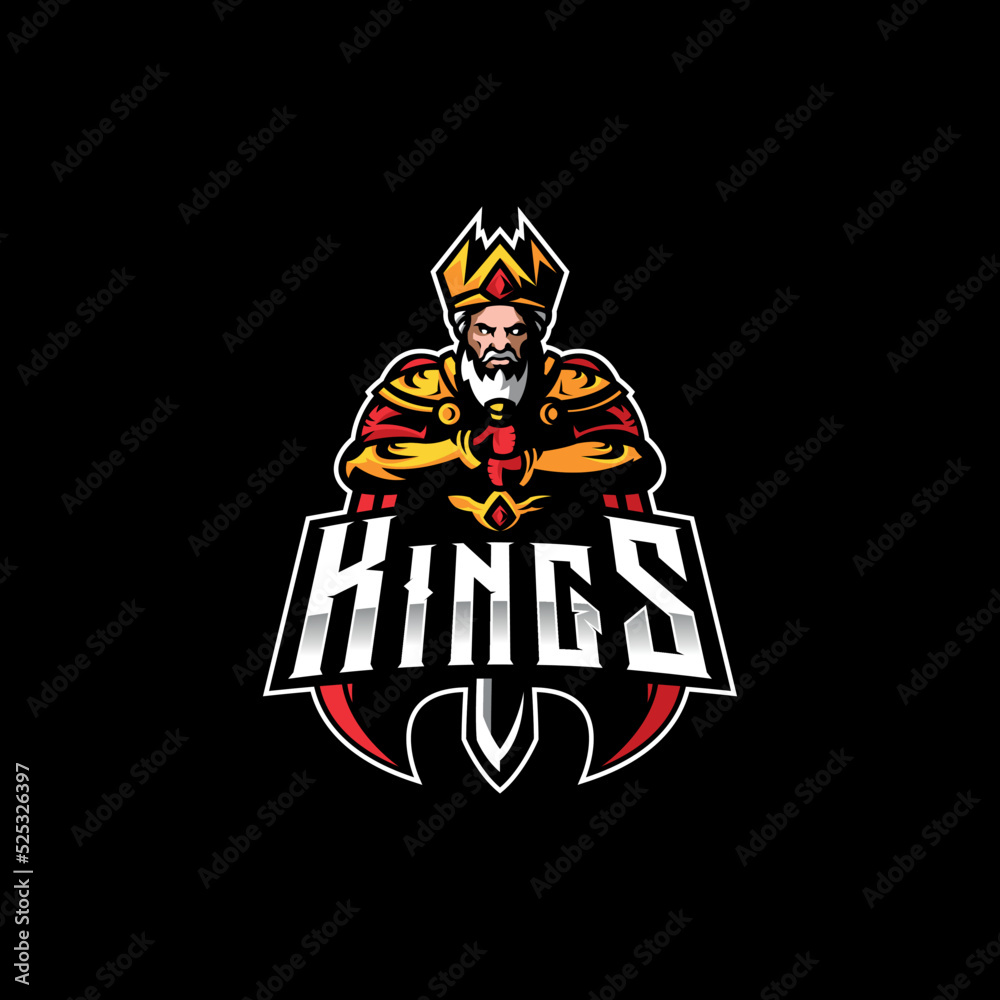 The King mascot logo design The King mascot logo design