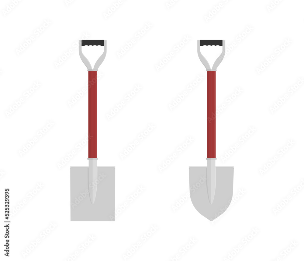 Spade illustration vector flat design editable. Shovel icon. Trowel vector. Spade illustration vector flat design editable. Shovel icon. Trowel vector.