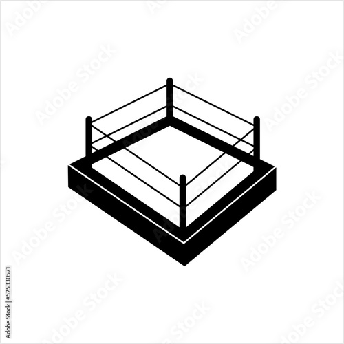 Boxing Ring Icon, Boxing Match Area