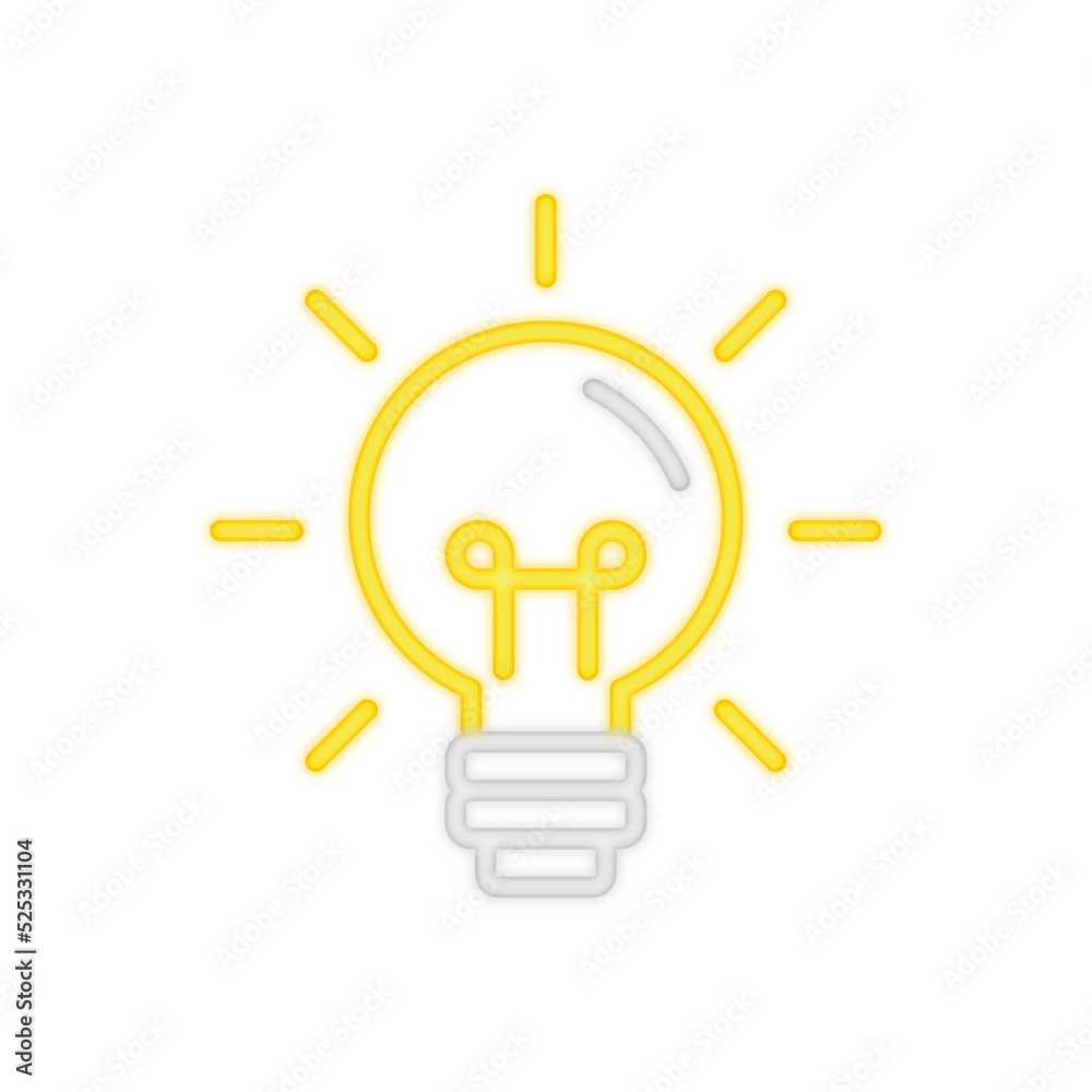 idea neon icon idea neon icon