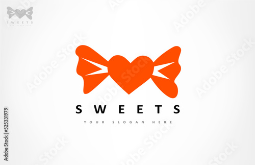 Candy logo vector. Sweets design.
