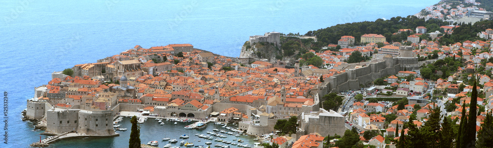 Panoramic aerial view at Dubrovnik, Croatia