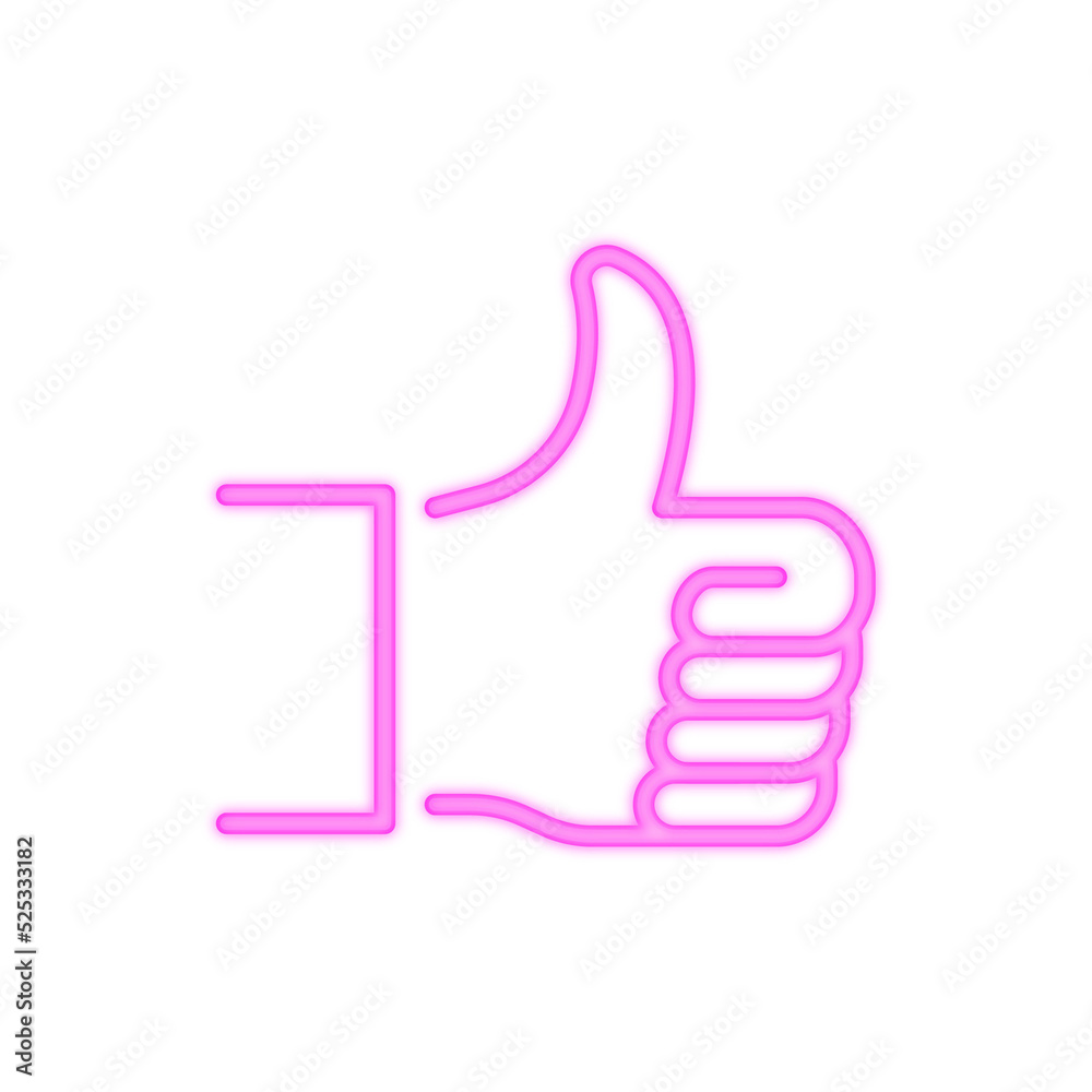 thumbs up neon icon thumbs up neon icon