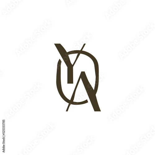 Letter YA texture grunge logotype. Initial A and Y wood texture logo design. Luxury font creative monogram font