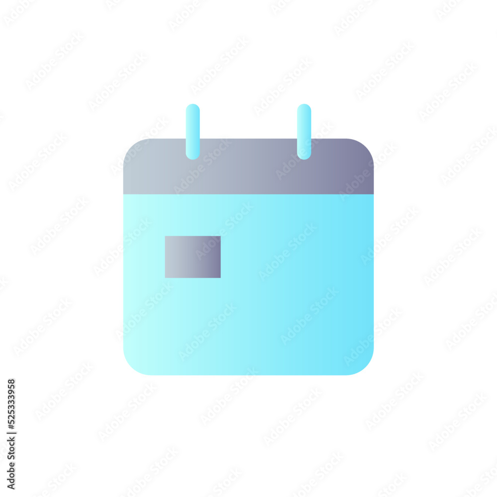 Calendar flat gradient color ui icon. Planner and organizer. Make an appointment. Digital reminder. Simple filled pictogram. GUI, UX design for mobile application. Vector isolated RGB illustration Calendar flat gradient color ui icon. Planner and organizer. Make an appointment. Digital reminder. Simple filled pictogram. GUI, UX design for mobile application. Vector isolated RGB illustration