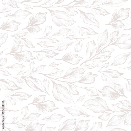 Seamless bright pattern. Composition of the leaf with blossom. Tattoo design