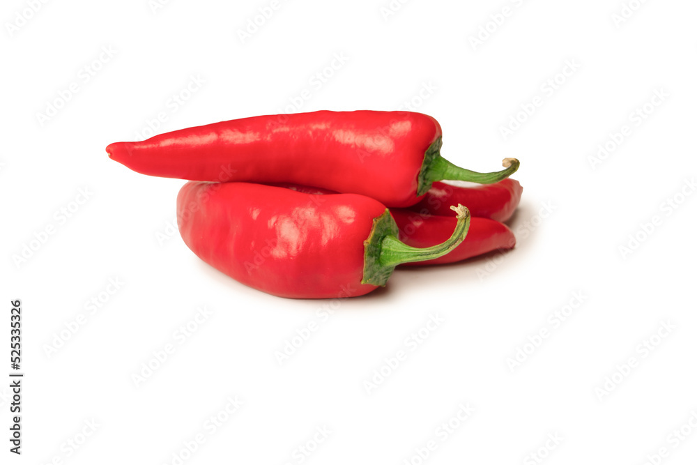 Red hot chili pepper isolated on a white background. Red hot chili pepper isolated on a white background.