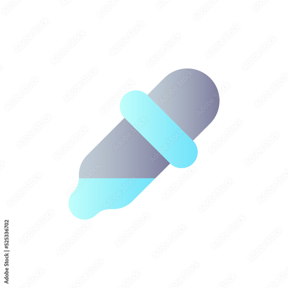 Eyedropper flat gradient color ui icon. Colour sample. Photo editor instrument. Photography retouch. Simple filled pictogram. GUI, UX design for mobile application. Vector isolated RGB illustration