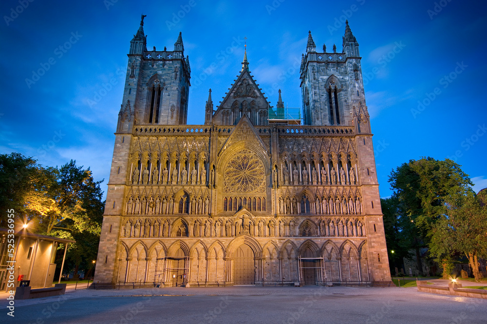 Nidaros Cathedral in Trondheim - one of the most important churches in Norway