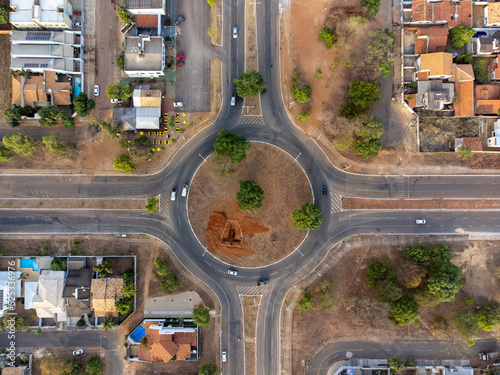 roundabout of the organized streets of palmas, capital of tocantins photo