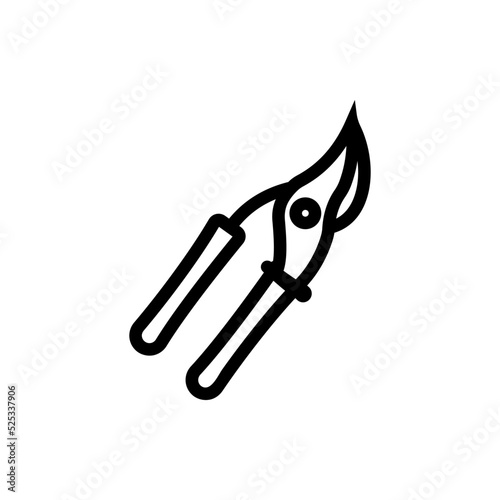 Gardening, pruners icon vector illustration