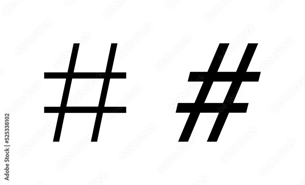 Obraz premium Hashtag icon vector. hashtag sign and symbol
