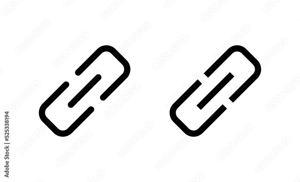 Link icon vector. Hyperlink chain sign and symbol Link icon vector. Hyperlink chain sign and symbol