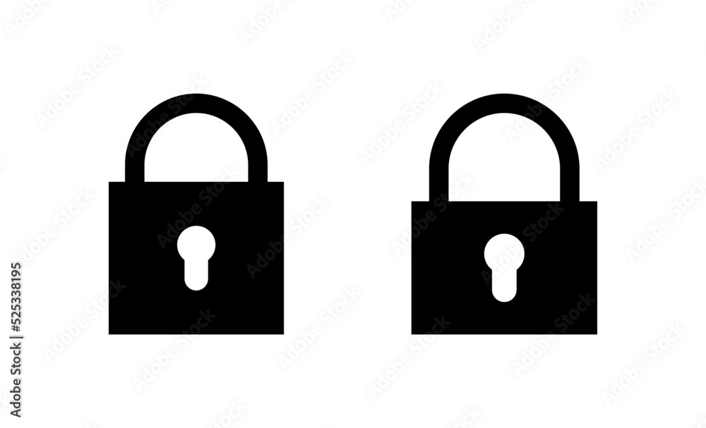 Lock icon vector. Padlock sign and symbol. Encryption icon. Security symbol