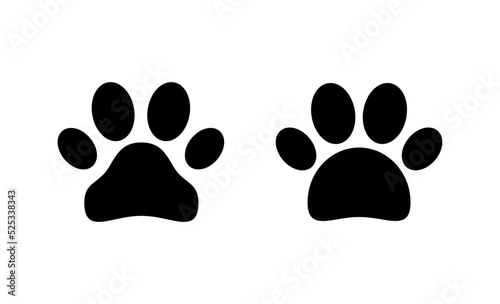 Paw icon vector. paw print sign and symbol. dog or cat paw