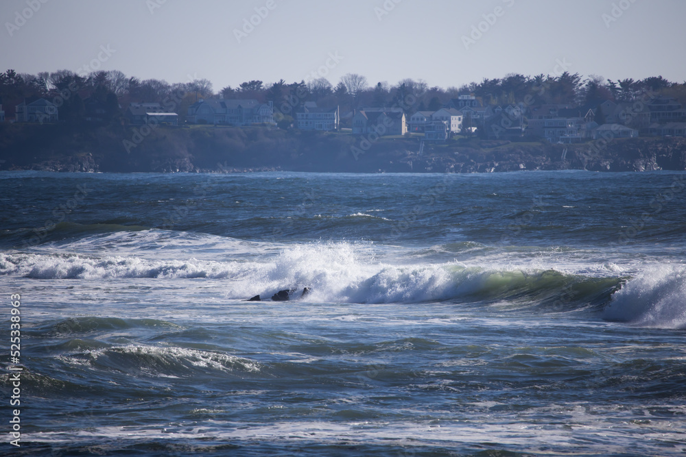 Ocean waves nearing the shore Ocean waves nearing the shore