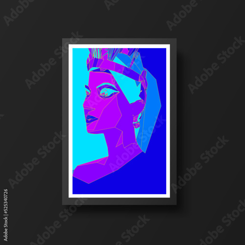 Abstract beautiful women portrait. Woman beauty fashion concept, minimalistic style. Trendy modern illustration for poster, banner, cover.