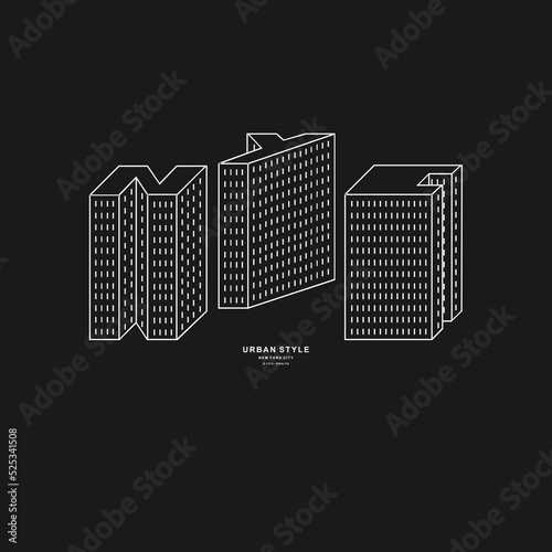 nyc typography for print t shirt
