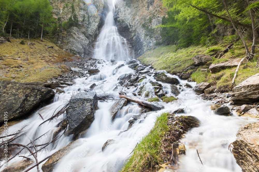 Obraz premium Ceillac , France - Cascade de la Pisse