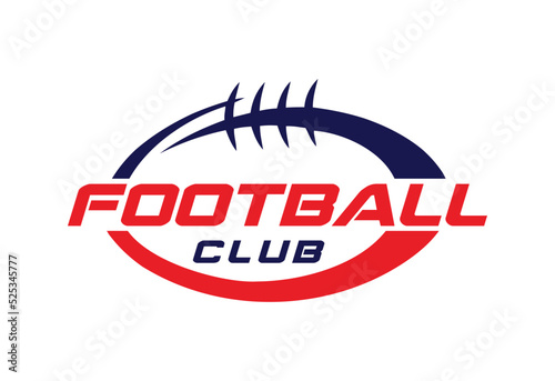 American Football badge logo vector - Rugby logo