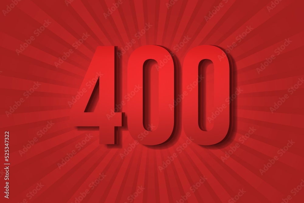 400 four hundred Number design element decoration poster. icon anniversary 400 four hundred Number design element decoration poster. icon anniversary