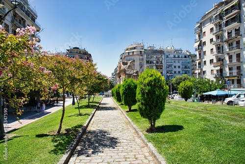 Grüner Weg in Thessaloniki Greichenland 