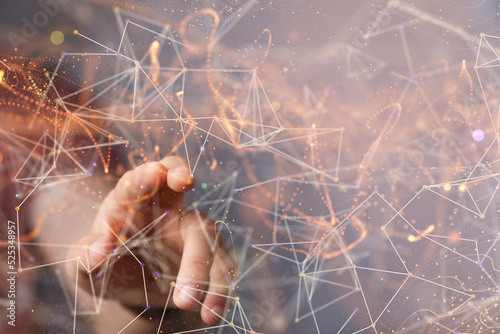 Global network. Blockchain....
