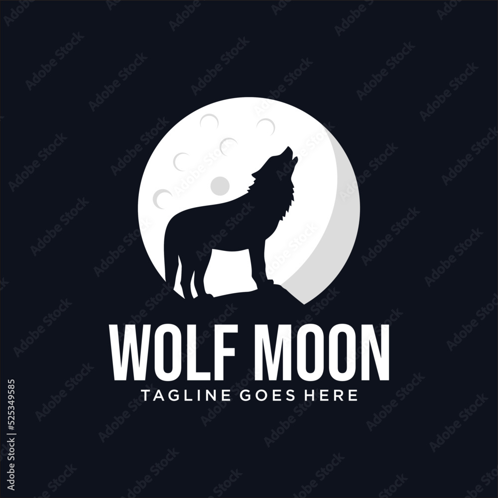 Wolf Moon Logo Design