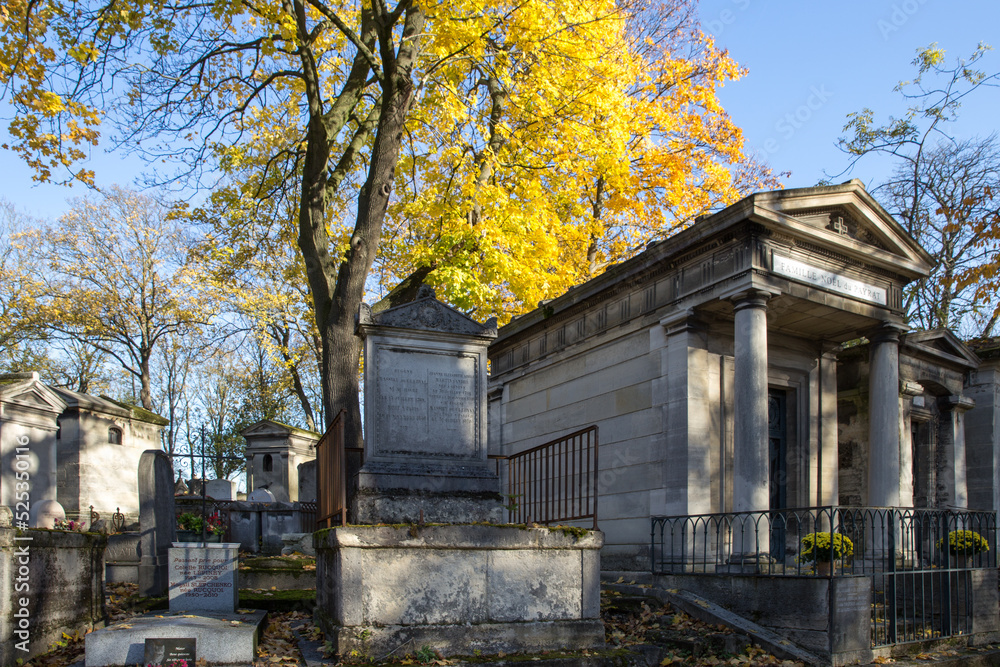 The Père-Lachaise Cemetery is the largest cemetery in Paris and one of the most famous in the world. The Père-Lachaise Cemetery is the largest cemetery in Paris and one of the most famous in the world.