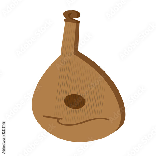 ukrainian bandura isolated on white