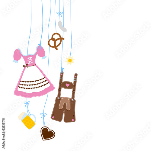 Links Hängende Oktoberfest Symbole